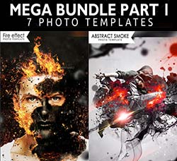 极品相片特效模板(第1部分,7个)：Mega Bundle Photo Templates Part 1